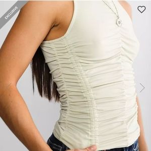 Womens size Medium "Red by BKE" ruched sleveless tank top